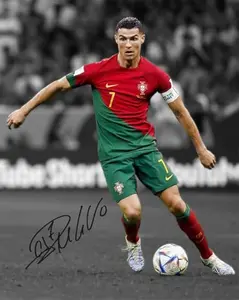 Cristiano Ronaldo Soccer Goat Signed Photo Autograph Print Wall Art Home Decor