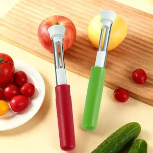updated version 2 in 1 Apple Corer and Peeler, Apple Core Removal Tool, Stainless Steel Fruit Corer, Apple Seed Remover for Cored Apples, Pears, Bell Peppers and Cakes, Kitchen Gadget for Fruit and Vegetable