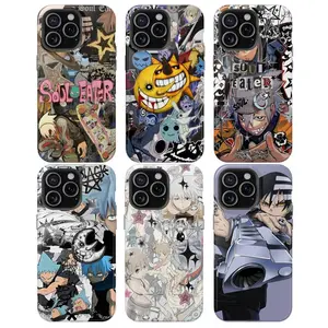 Soul Eater Phone Case Evans Crona Make Albam Black Star Tsubaki Death the Kid Manga Anime Case Suitable for iPhone 17-11 Pro Max/Plus and  Samsung Galaxy S23-25