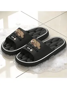 Sloth Mode On Hollow Out Slippers, Unisex Breathable Anti-slip Slides with Cute Sloth Print, Comfy Cloud-like Cushioning for Indoor Outdoor Use, Summer Vacation Casual Home Slippers, Lightweight So