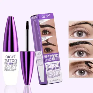 4-color Qiciy Premium Long-lasting Easy Peel-off Tattoo Eyebrow Gel Volumizing Eyebrow Enhancer Waterproof Sweatproof All Skin Types, Daily Gift, Best Gift for Women, Makeup