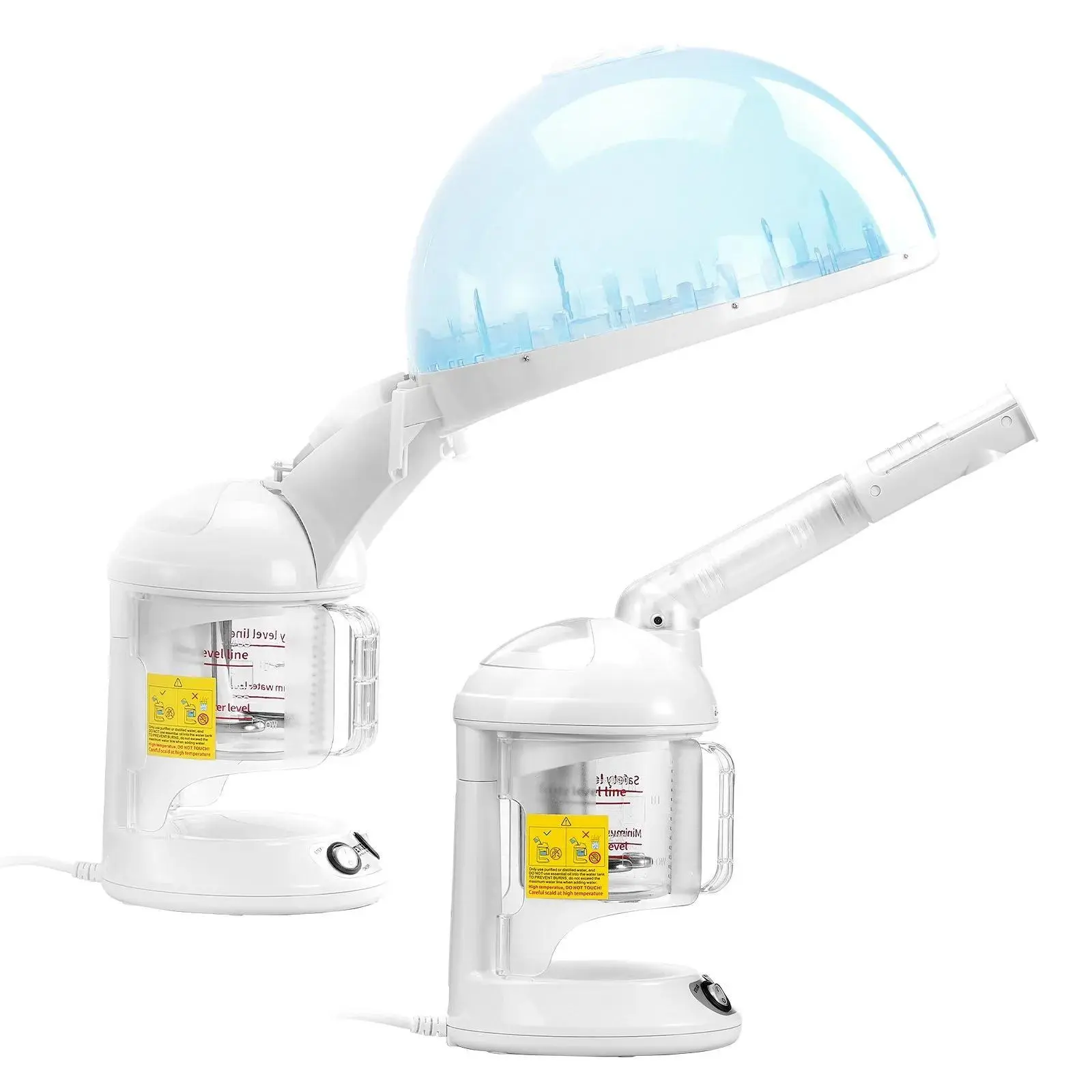 【Summerfinds】VEVOR Hair Steamer,  , 2-in-1 Professional Hair & Facial Steamer with Detachable Bonnet Hood, Nano Ionic & UV Ozone Face Steamer with 360° Rotatable Sprayer for Salon Spa Home Beauty