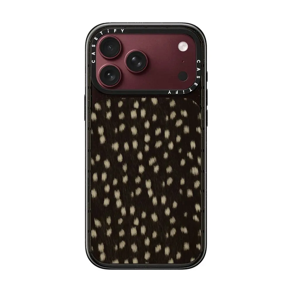 CASETiFY Impact MagSafe Case for iPhone 15/16/17/18 Series - Black Fawn Tiny