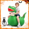 QPAU Large Dinosaur Bouncy Hopper - Multi Purpose Inflatable Kids Toy, Home Playground Equipment, 5+ Ages, 220 lbs Capacity, with Hand Pump, Indoor-Outdoor Use, Cool Christmas Gifts for Kids, Halloween Gift giftideas