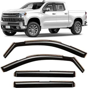 in-Channel Incredibly Durable Rain Guards for Chevrolet (Chevy) Silverado/GMC Sierra 1500 2019-2026 Crew Cab, Original Window Deflectors, Vent Window Visors, Truck Accessories, 4pcs- 619003LP