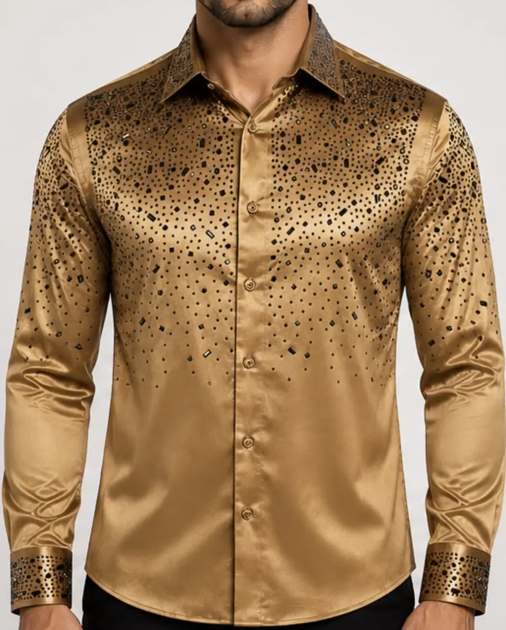 FM Style Regal Gold – Premium Men's Dress Shirt