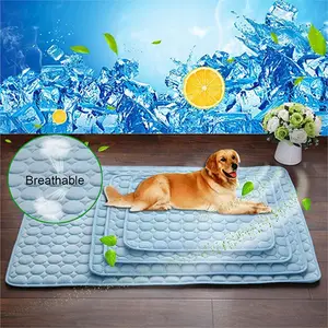 Pet Dog Cat Ice Silk Cold Nest Pad for Cooling in Summer Breathable Mesh Heat-Resistant Fibers Suitable for All Sizes Instant Cooling Effect Durable & Pet-Friendly S M L XL Sizes