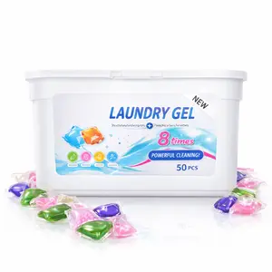 5-in-1 Free & Clear Laundry Detergent Pods (50 Count) - High Efficiency (HE) Liquid Pacs - Fragrance & Dye Free for Sensitive Skin - Heavy Duty Hygienic Clean for Visible & Invisible Dirt