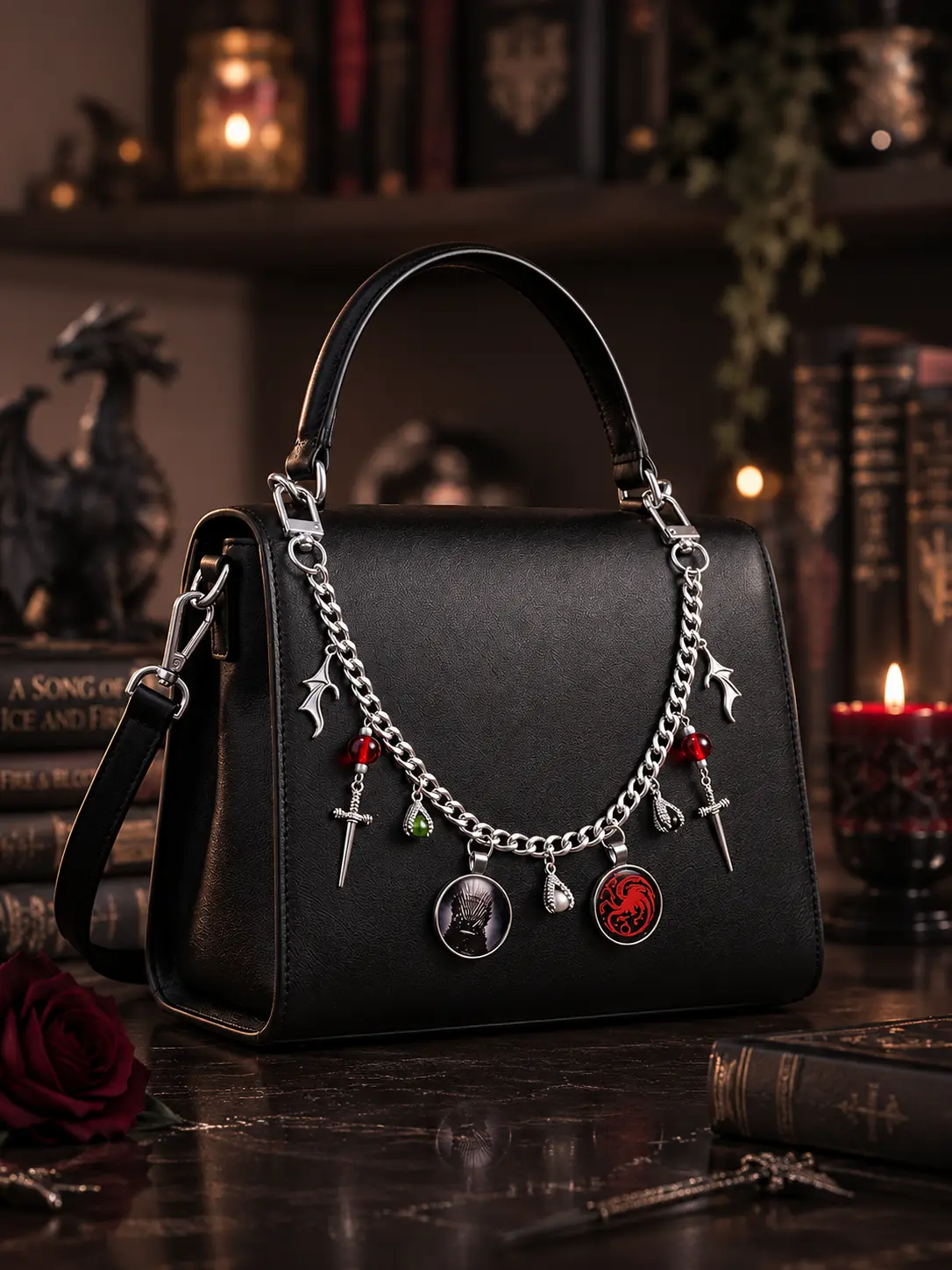 Dracarys Charm Chain | Tote bag accessories | Purse Chain | Pants Chain