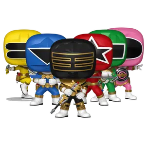 Funko Pop! Power Rangers Zeo – Red #1714, Gold #1873, Blue #1874, Green #1875, Pink #1876, Yellow #1877 (Full Set)