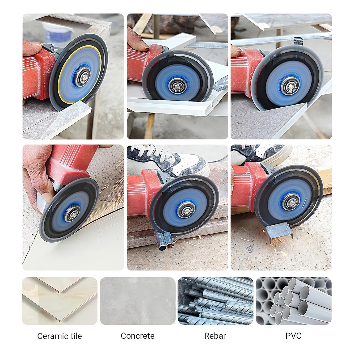 3PCS 4.5" Multi-Material Cutting Blades, Dry Cut Saw Blades for Angle Grinder, Cutting Metal, Cast Iron, Tile, Stone, Marble & Plastic, Heavy Duty Angle Grinder Tool Accessories