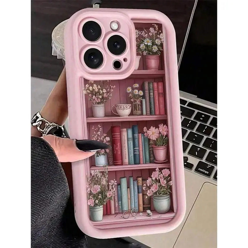 Book-themed colorful slot fashion soft shockproof phone case, cute and stylish thick protective case, compatible with iPhone 11/12/13/14/15/16/17/16E/X/XS/XSMAX/12MINI/13MINI. It is the perfect Christmas gift for friends, family, or yourself., Cover, Acce