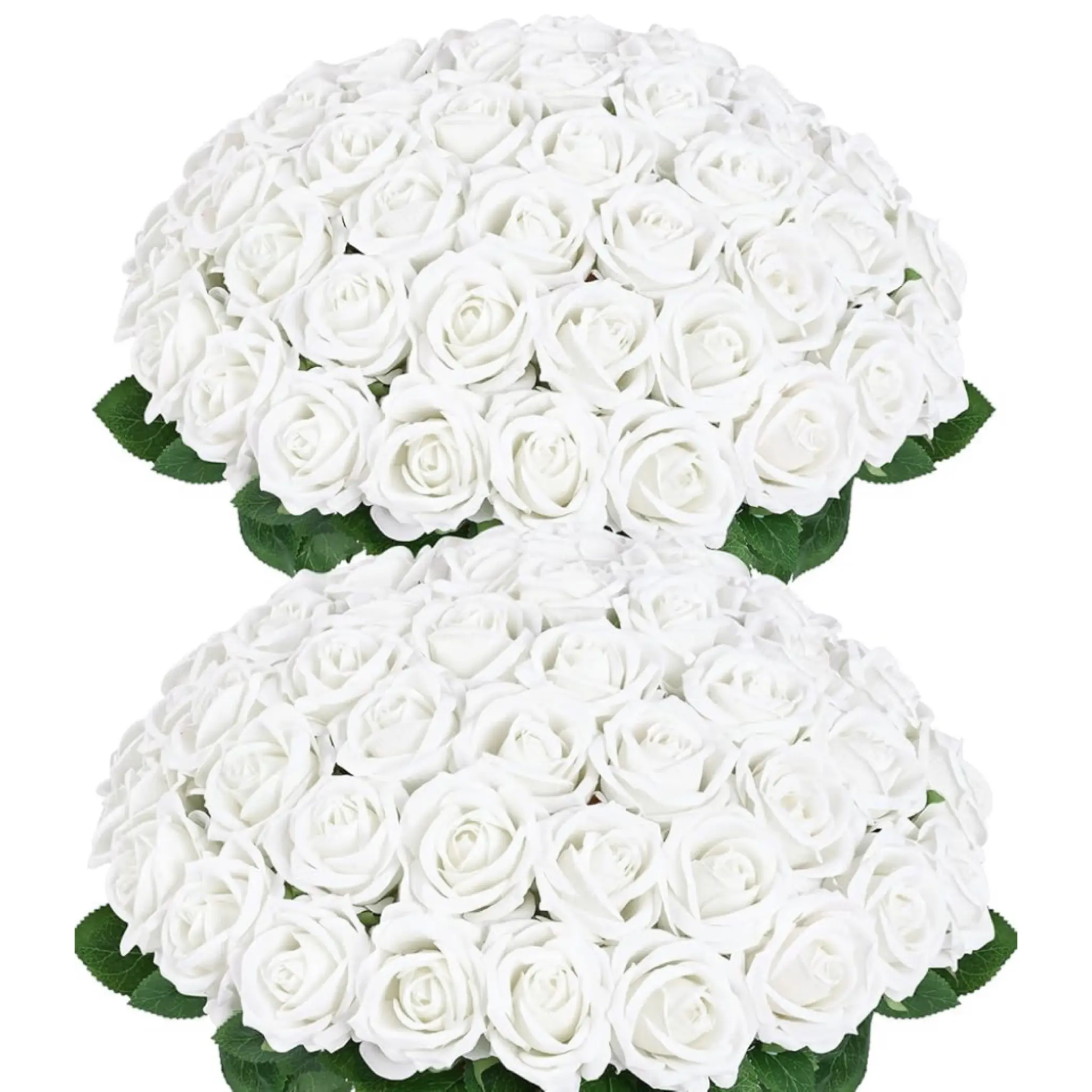YBLIOUKE10/20/50 pcs Artificial Rose Howers LongStem Fake Silk Roses for DIY WeddingBouquetTable Centerpiece HomeDecor  Realistic FauxFlowers for Decoration, Suitablefor Valentine’s Day, Christmas, Floral Arrangements,Bouquet summerwins dealsforyoudays