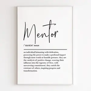 Mentor Definition, Print Wall Art, Poster No Frame, Teacher Gifts, Thank You Gift, Mentor Gift, Coach Gift, Difference Maker