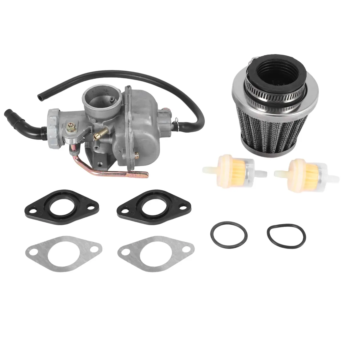 PZ20 Carburetor for 50Cc 70Cc 90Cc 110Cc 125Cc 4 Stroke Engine ATV UTVs Honda CRF50F CRF80F XR50R with Air Fuel Filter