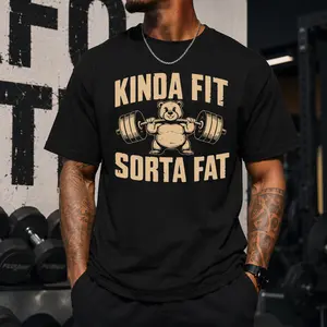 Funny Weightlifting Bear Tee – Heavyweight Oversized Gym Shirt