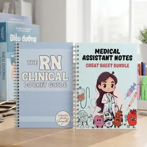 Combo 2 Book Medical Assistant Study Guide and Nursing Cheat Sheet + RN Clinical Pocket Guide
