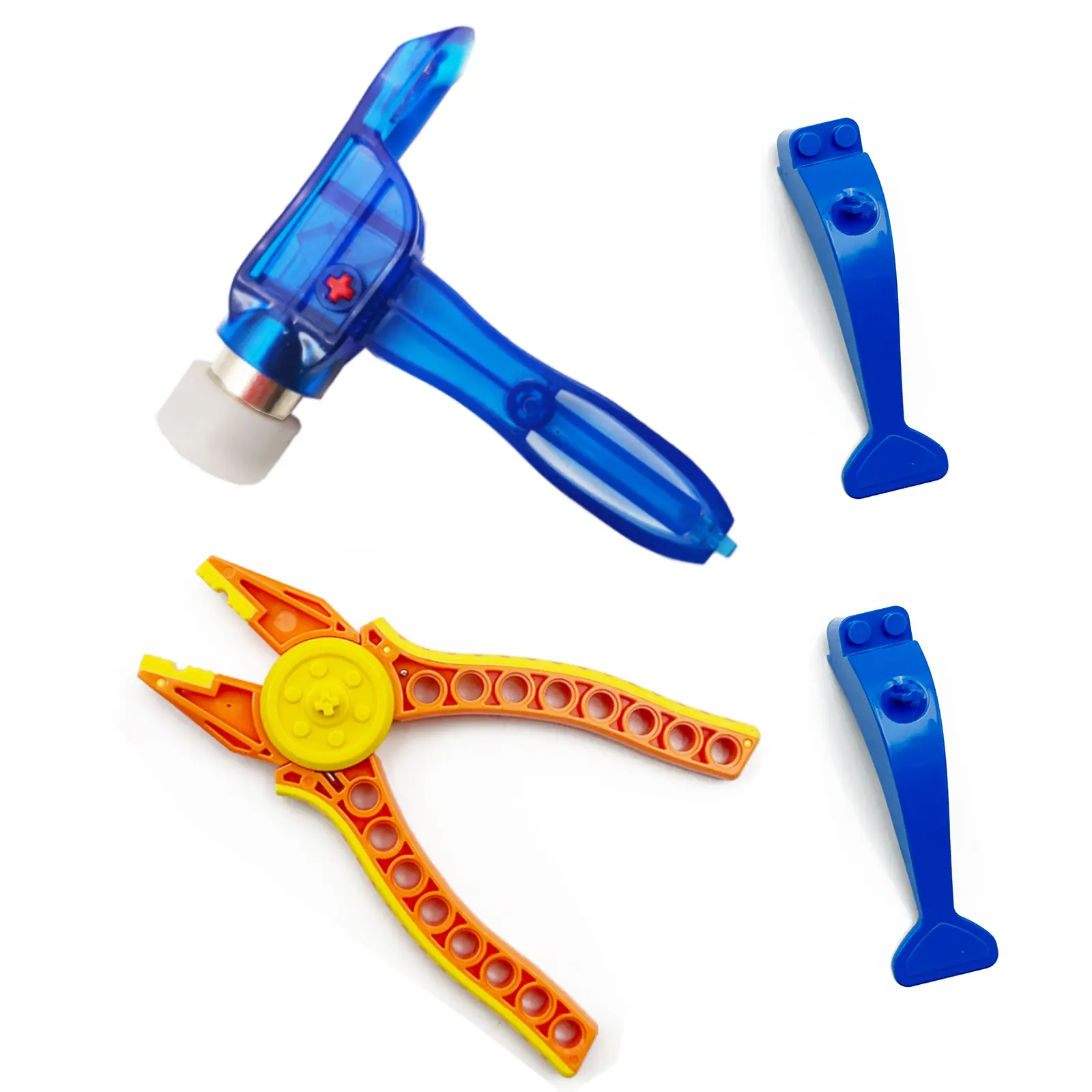4in1 Building Blocks Tool Kit,Brick Separator Hammer & Pliers,Compatible with Technic Blocks Multi-Functional Construction Tool Accessories Set,Random Color