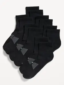Old Navy Men's 6-Pack Athletic Quarter Crew Socks for Men