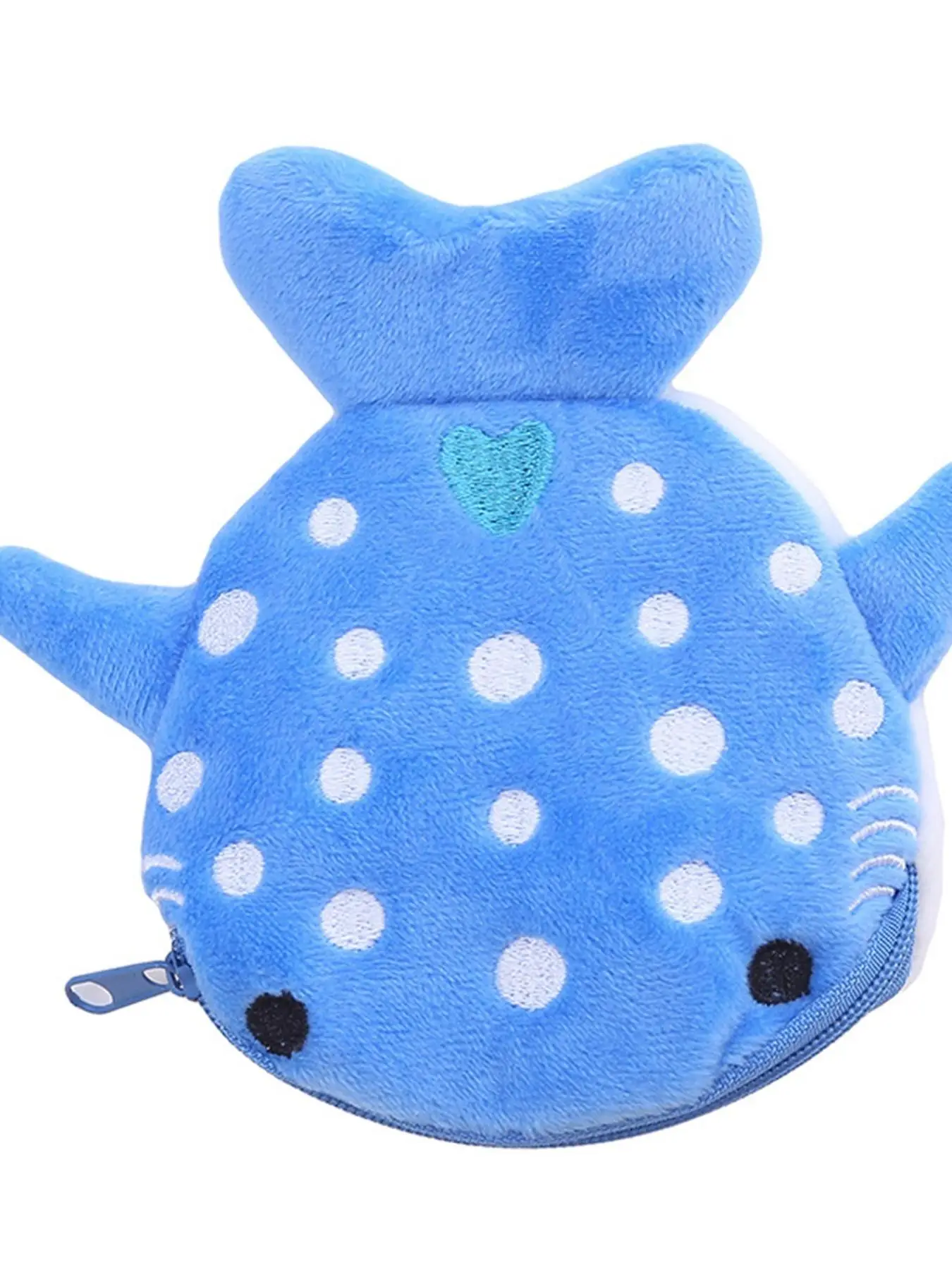 Women's Cute Cartoon Shark Design Coin Purse, Trendy Novelty Plush Zip-up Coin Purse, Fashionable Kawaii Accessories for Daily Use Summer 2025