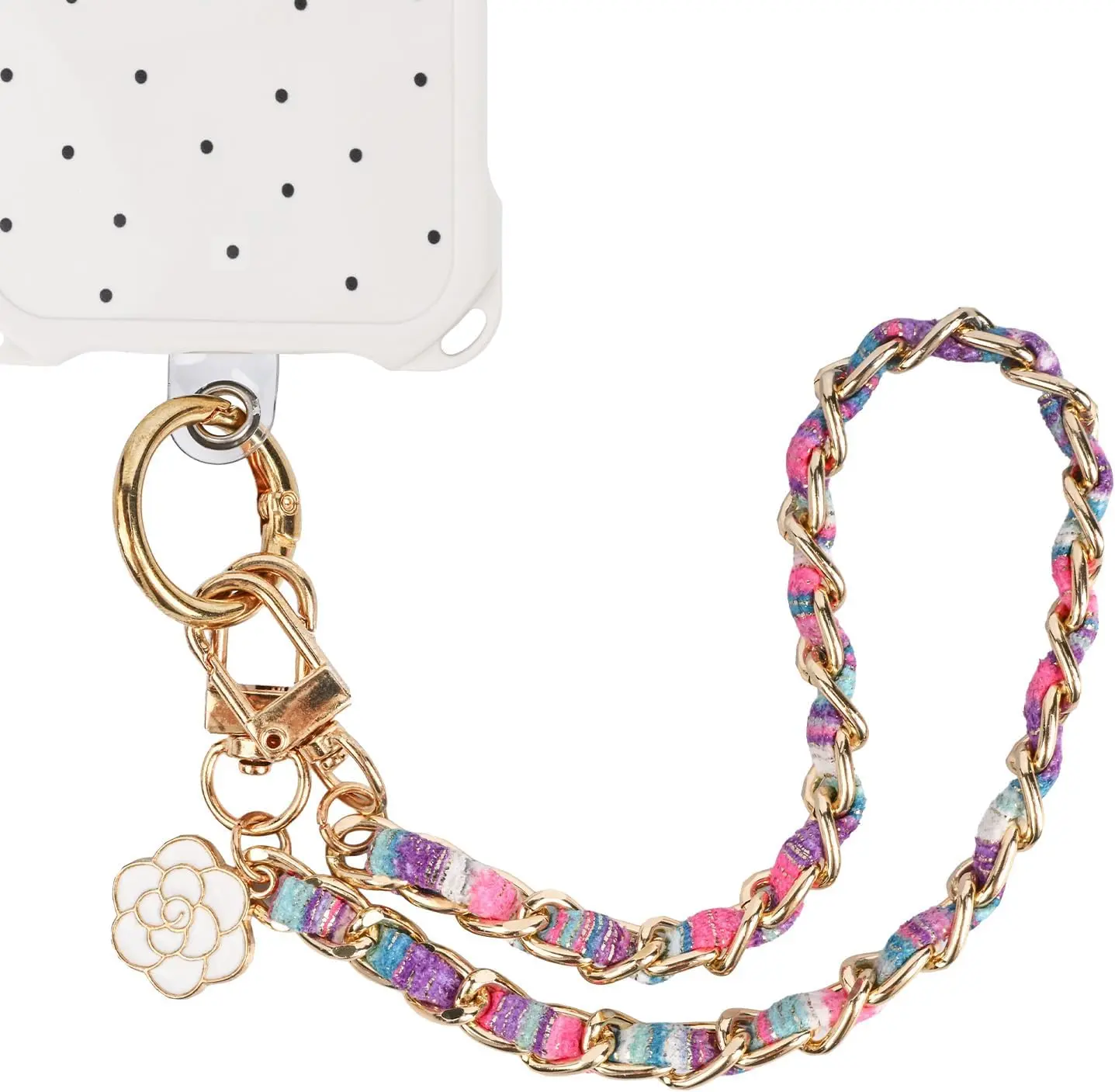 Women's Detachable Metal Cellphone Wristlet Strap - Mobile Phone Keychain Lanyard for Smartphones