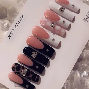 French/Croc Print Acrylic Press On Nails Square