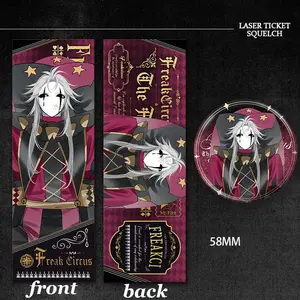 Anime The Freak Circus Pierrot Harlequin ‌Teresa‌ Cosplay Invitation Letter Model Props Brooch Cartoon Metal Badge Collection