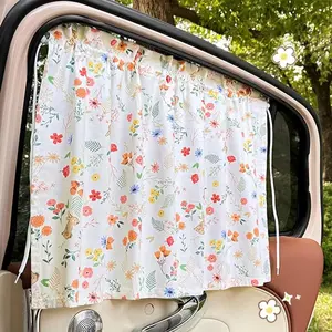 Floral Pattern Car Sunshade, Car Side Window Sunshade, Universal Car Sunshade with Suction Cup, Car Accessories for Women & Girls