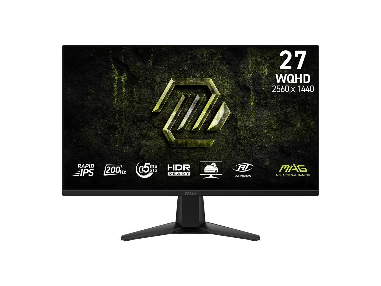 MSI 27 inch QHD 2K 1440P 200Hz IPS AMD FreeSync Premium 0.5ms HDR Ready Ai Navigator Gaming Computer Monitor MAG 275QF E20