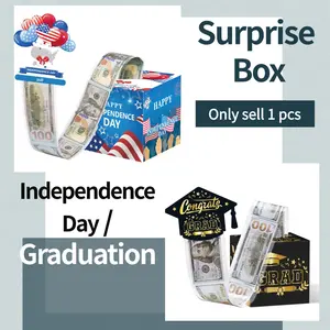 American Independence Day Graduation Party Surprise Box, Money Draw Box, Themed Gift Box, Party Decoration Supplies, Essential for Party Atmosphere