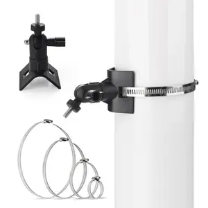 Camera Mount Pipe Mounting Bracket Adjustable Camera Mount Holder Pole Mount for Ring Stick Up Cam/Spotlight Cam/EufyCam 2C