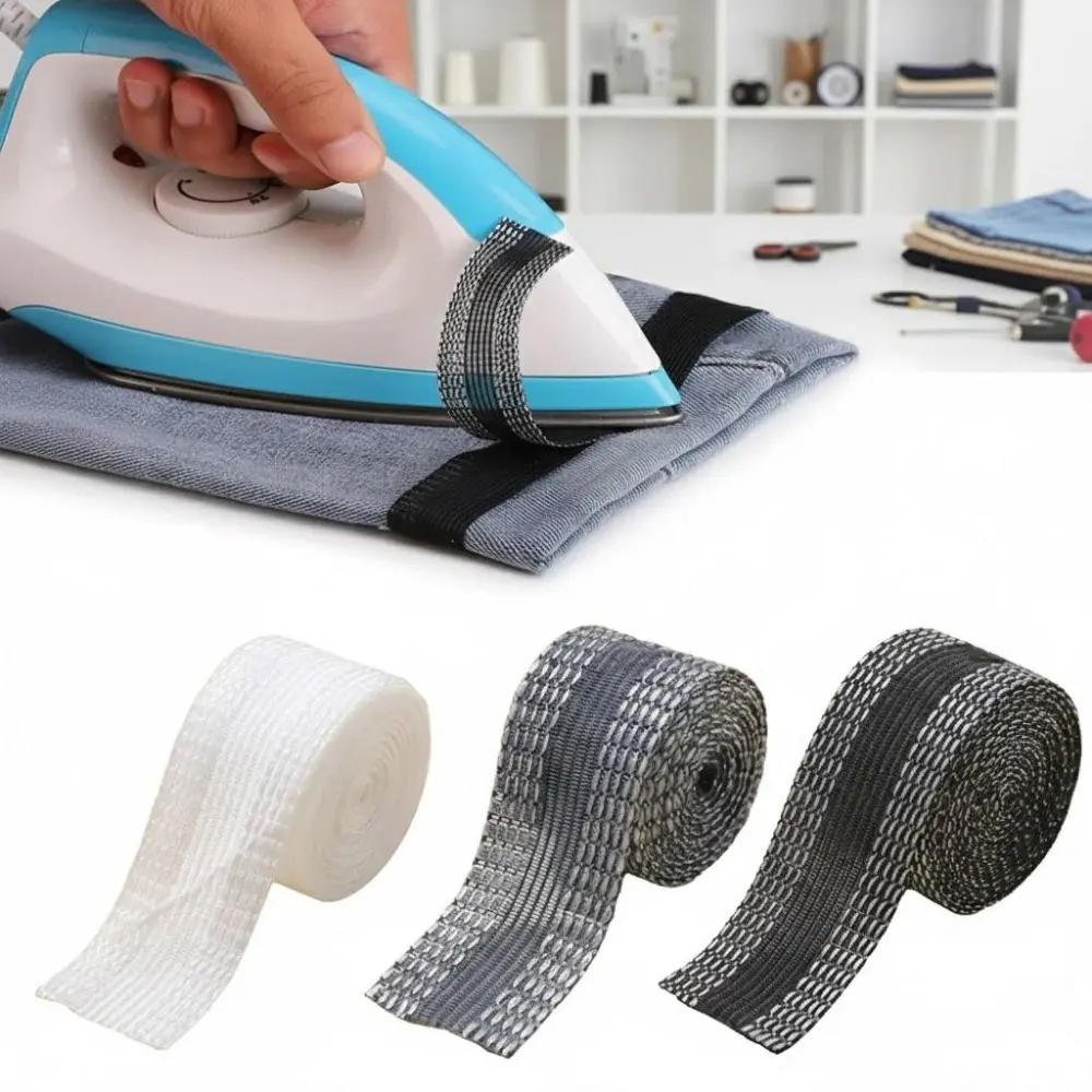 No-Sew Hem Tape for Pants | Instant DIY Waterproof Self Adhesive Trim for Jeans, Trousers & Long Pants | Fashion Edge Sewing Accessory