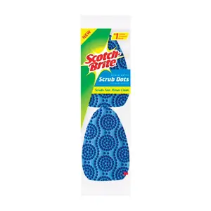 3M 1750223 1.65 x 3.5 in. Scotch-Brite Scrub Dots Fiber Sponge Refill