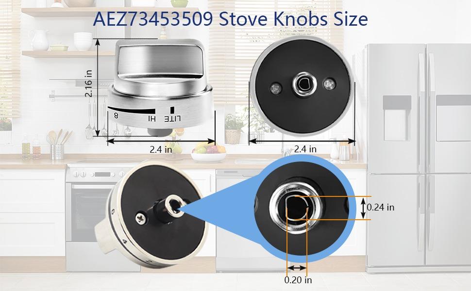 AEZ73453509 Stove Knobs Replacements Compatible with lg Gas Range Oven Stove LRG3085ST LRG3095ST LRG3091ST LRG3093ST LRG3035ST, AEZ72909008 AP5669773 Knobs Compatible with lg Stove,3-Year Support