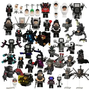 KDL837  Skibidi Toilet Man Cartoon Bricks Mini Puzzle Assemble Compatible Movable Action Figures Model Toys Building Blocks