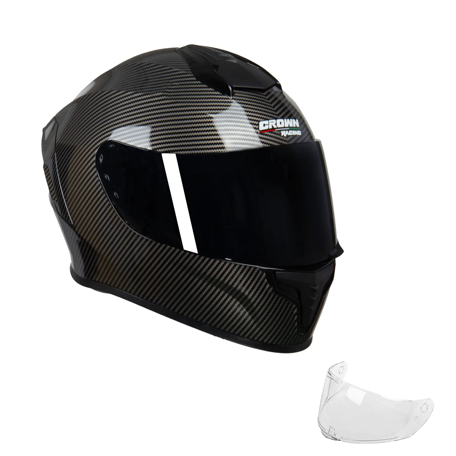 Crown Racing Motorcycle Helmets Full Face Motorbike for Adults DOT