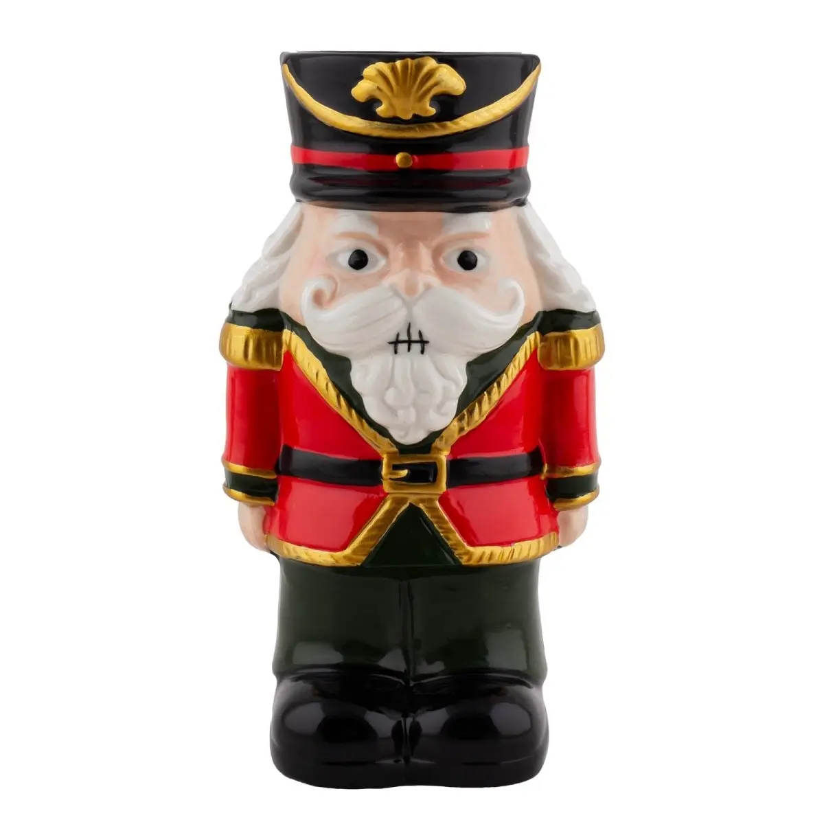 BarConic® Tropical Nutcracker Graphic Tiki Mug - Sturdy Ceramic Body, Durable Reusable Kitchenware Drinkware for Holiday Use, Nutcracker Graphic Mugs