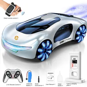 Remote Control Car Toy Set with Dual Spray Simulation Charging Station, Includes USB Cable, Water Gun, Screwdriver, RC Drift Car, RC Controlled Vehicle for Kids Cars Kids