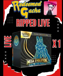 1x Pokémon TCG Mega Evolutions Elite Trainer Box - Ripped LIVE