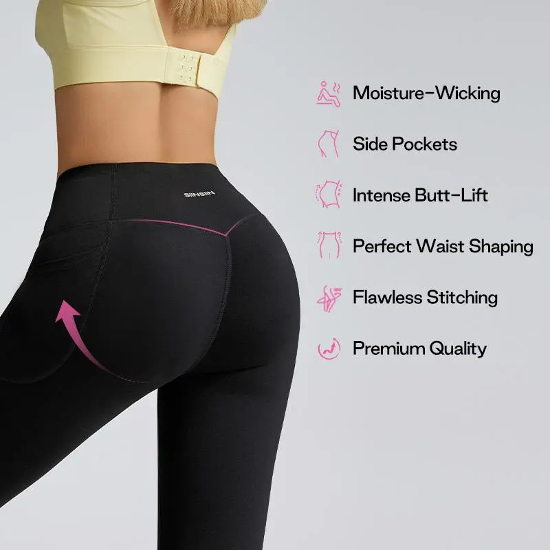 Shaplite Lightweight Versatile High-Waisted Shaping Leggings - Moisture-Wicking & Breathable Tummy Control Yoga Pants - High-Elastic Workout Leggings for Running, Cycling & Fitness Gym Bottoms