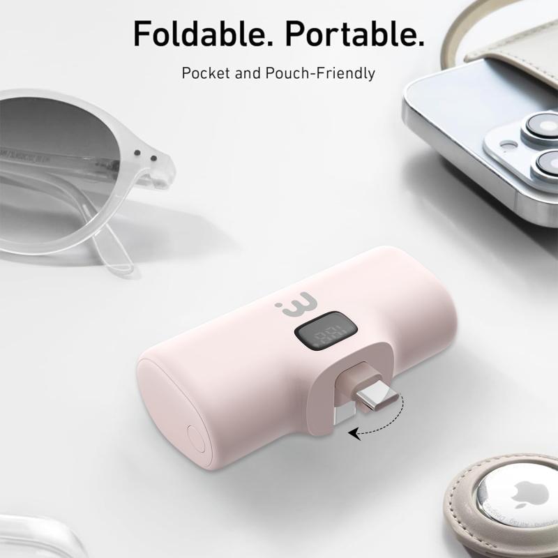 MyBat Pro 5000mAh USB-C Portable Quick Charging Power Bank with Stand Plug Go 20W Fast Charge LED Display