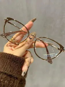 Y2K Cat Eye Frame Eyeglasses, Trendy Casual Eyeglasses, Fashionable Eyeglasses for Women & Girls, Fashion Eyeglasses for Work, Daily Clothing Decor, Perfect for Student Daily Use