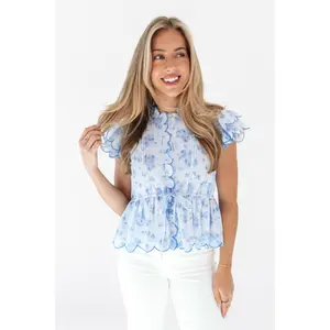 The Nicole Scalloped Top