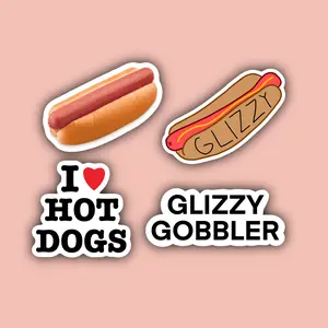 Hot Dog Sticker Pack - Waterproof Stickers