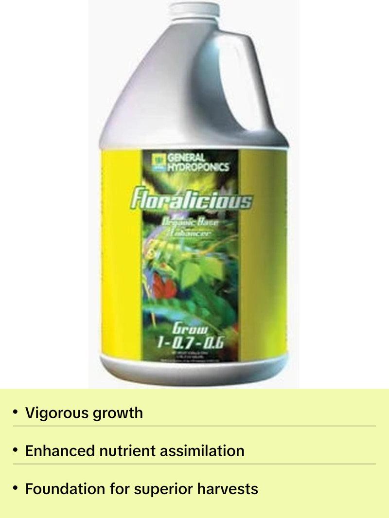 General Hydroponics Floralicious Grow Base Enhancer, 1 Gallon
