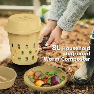 In-ground worm composting bins, outdoor worm composting bins for garden beds and home use, suitable for beginners