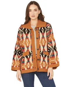 Wrangler Women's Retro Southwestern Button-Down Cardigan - 112371635