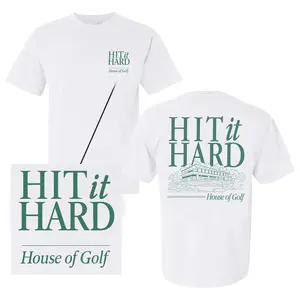 Hit It Hard Tee, Golf T-shirt, Men And Women, Active Lifestyle Essentials, Pick Your Desired Look, Classic Cotton, Menswear Top
