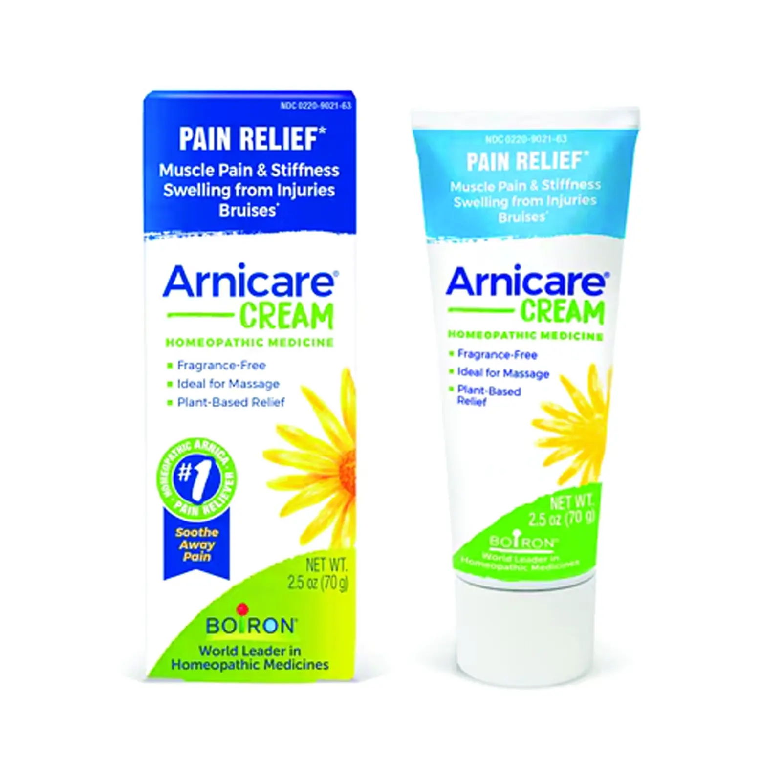 Boiron Arnicare® Cream, Pain Relief, Fragrance Free, 2.5 oz (70 g)
