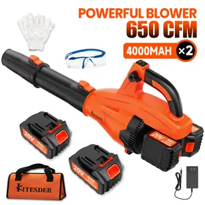 KITESDER 20V Cordless Leaf Blower, LightweightLeafBlower，4.0Ah Battery & Charger Included, Lightweight for Yard, Garden & Driveway Cleaning